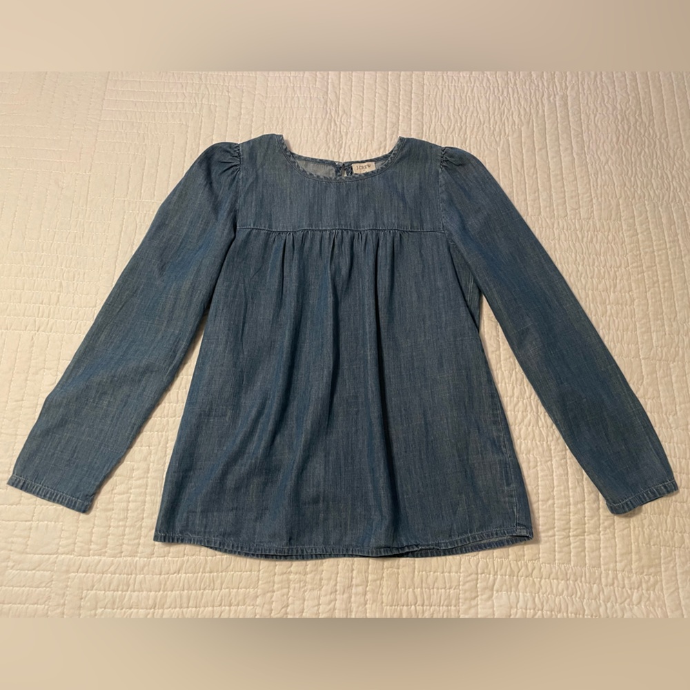 J. Crew chambray babydoll top